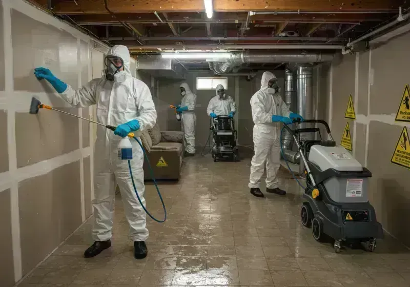 Basement Moisture Removal and Structural Drying process in Black Jack, MO